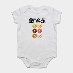 CHECK OUT MY SIX PACK DONUTS LOVER FUNNY GYM/WORKOUT Baby Bodysuit